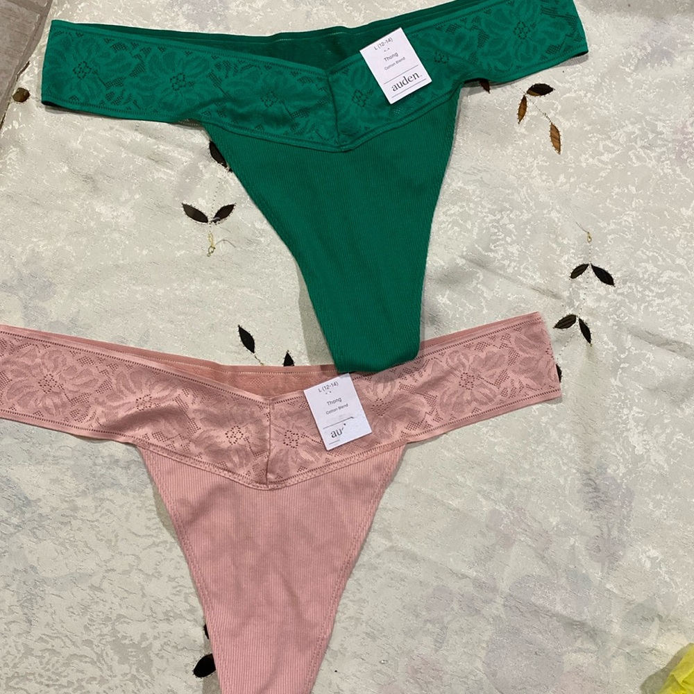 AUDEN COTTON BLEND LARGE WOMEN THONG- BUNDLE OF TWO PIECES